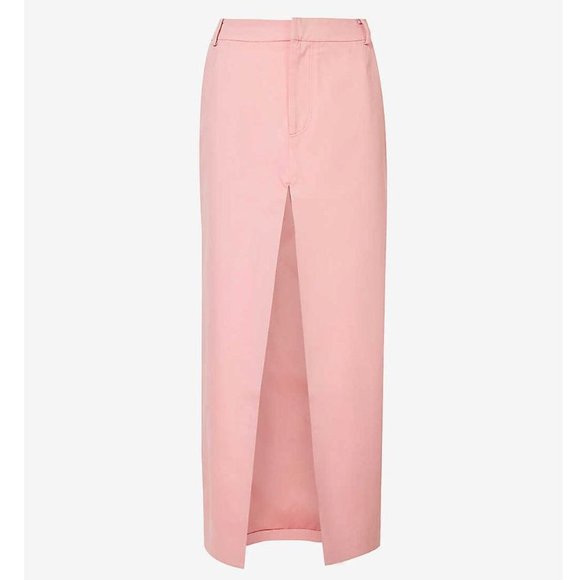 SIR. the label Giacomo Front Split Midi SKIRT Size 4 XL Pink Pockets NEW $550 - Picture 9 of 15